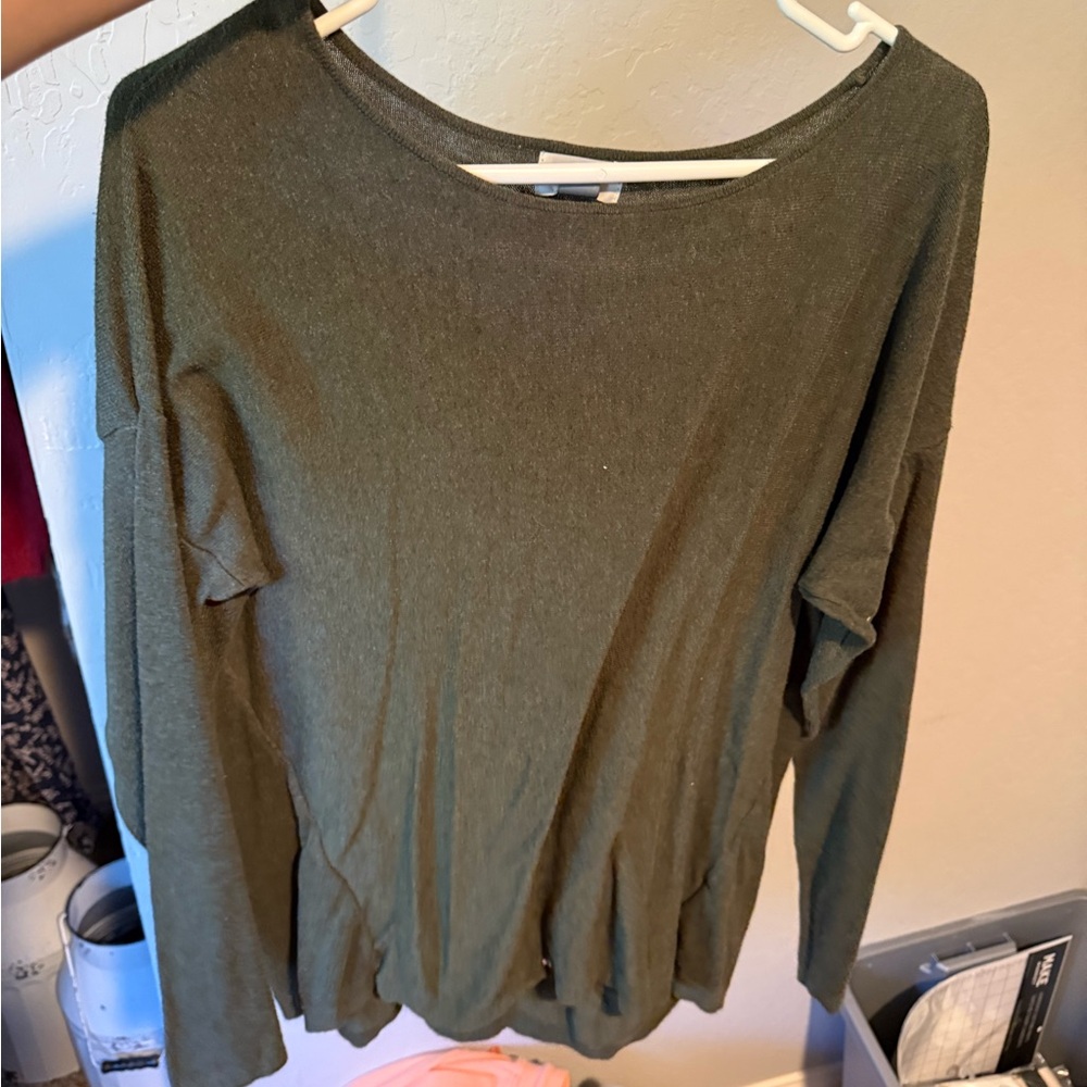 Old Navy Olive Green Long Sleeve Lightweight Pullover